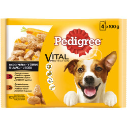 Pedigree пауч за куче различни вкусове  4*100 гр