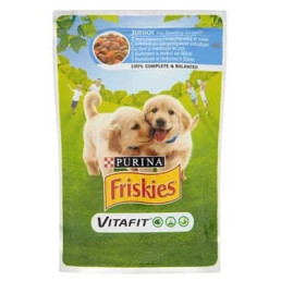 Friskies пауч за кучета Junior пиле и моркови 100 гр. Friskies пауч за кучета Junior пиле и моркови 100 гр.