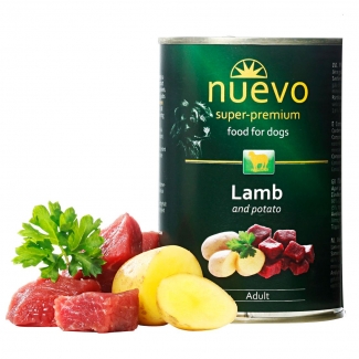 NUEVO super-premium консерва за кучета над 1 година, различни вкусове 400 гр