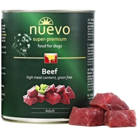 NUEVO super-premium консерва за кучета над 1 година, различни вкусове 800 гр