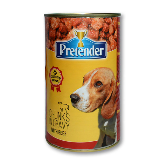 PRETENDER - консерва за куче различни вкусове  хапки в сос 1250 гр