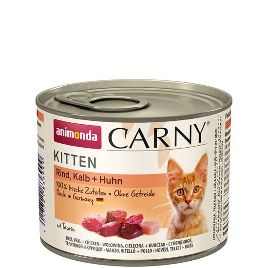 CARNI KITTEN консерва за котенца различни вкусове 200 гр CARNI KITTEN консерва за котенца различни вкусове 200 гр