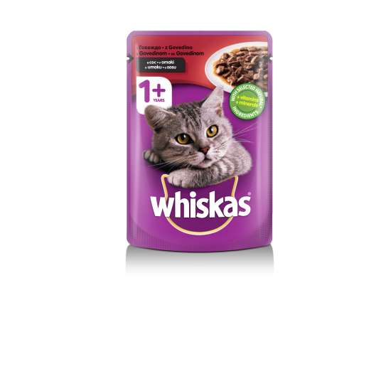 Whiskas пауч за котки различни вкусове 100 гр