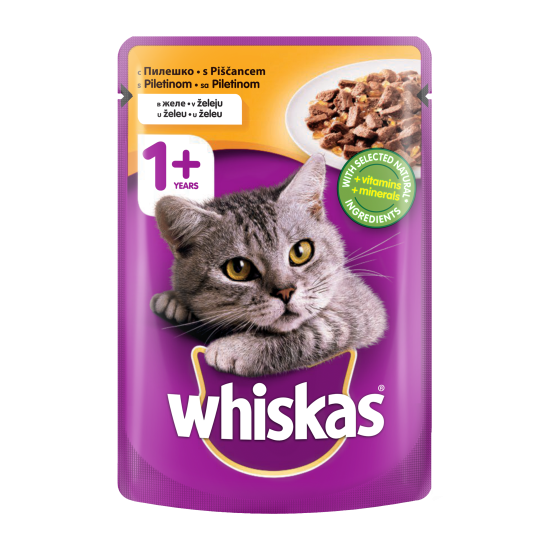 Whiskas пауч за котки различни вкусове 100 гр