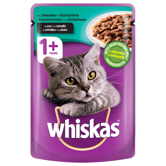 Whiskas пауч за котки различни вкусове 100 гр