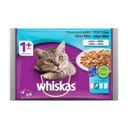 Whiskas пауч за котки различни вкусове 4*100 гр Whiskas пауч за котки различни вкусове 4*100 гр