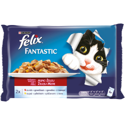 FELIX Fantastic пауч различни вкусове в желе 4 x 100гр. FELIX Fantastic пауч различни вкусове в желе 4 x 100гр.