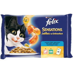 FELIX Sensations пауч различни вкусове в желе 4 x 100гр. FELIX Sensations пауч различни вкусове в желе 4 x 100гр.