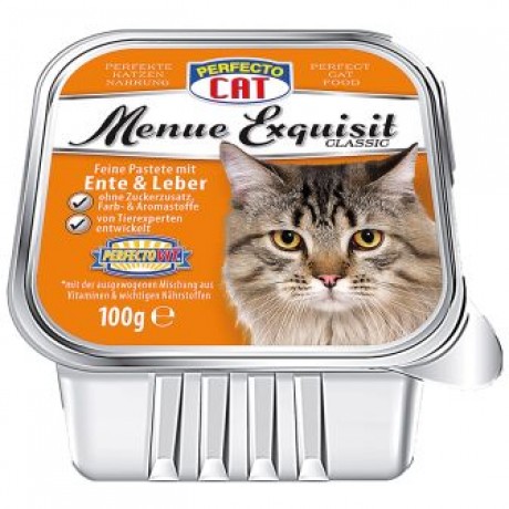 Perfecto Cat -  пастет за котки различни вкусове   100 гр