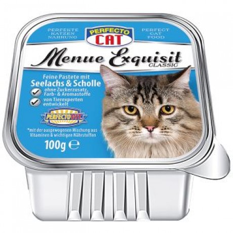 Perfecto Cat -  пастет за котки различни вкусове   100 гр