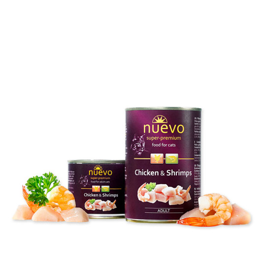 NUEVO super-premium консерва за котки различни вкусове  400 гр
