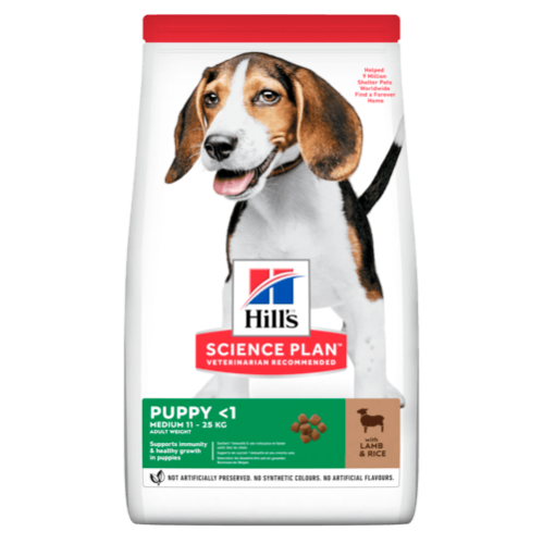 Hill’s Science Plan Puppy Medium с Агнешко и ориз, чувал от 14кг