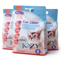 ВОДОРАЗТВОРИМА ПОЛИМЕРНА БИОРАЗГРАДИМА КОТЕШКА ТОАЛЕТНА JOZY carbon 8 л., 4 кг. 3 БР/ПАКЕТ