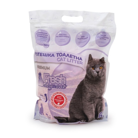 Соева котешка тоалетна Fresh с аромат на ЯГОДА Соева котешка тоалетна Fresh с аромат на ЯГОДА