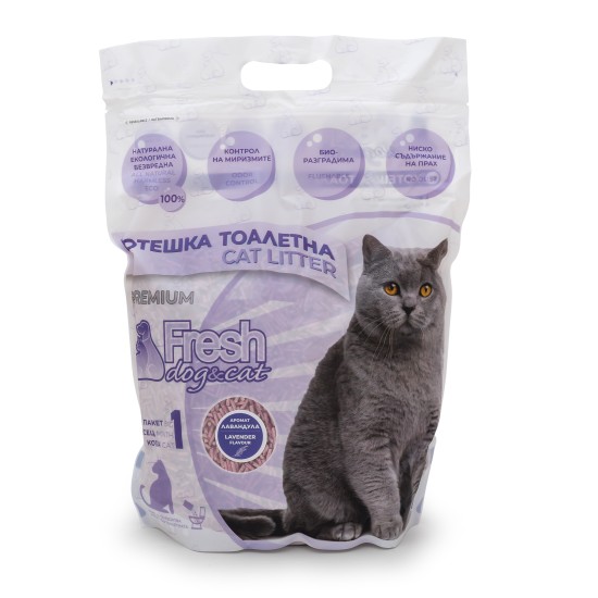 Соева котешка тоалетна Fresh с аромат на ЛАВАНДУЛА Соева котешка тоалетна Fresh с аромат на ЛАВАНДУЛА