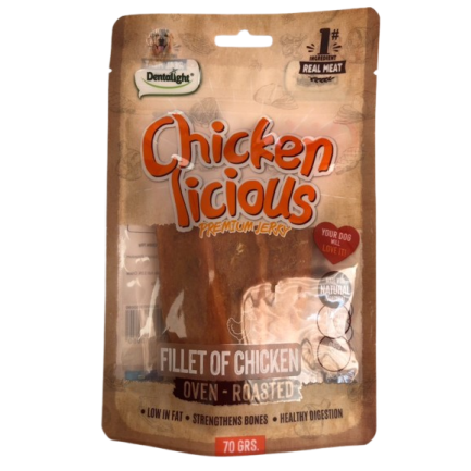 DENTALIGHT - Chicken Licious Premium Jerky FILLET OF CHICKEN / ФИЛЕ ПИЛЕ 70 g