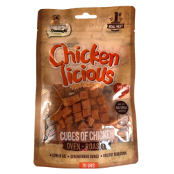DENTALIGHT - Chicken Licious Premium Jerky CUBE OF CHICKEN / КУБЧЕТА ПИЛЕ 70 g