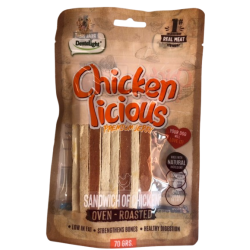 DENTALIGHT - Chicken Licious Premium Jerky SANDWICH OF CHICKEN / САНДВИЧ ПИЛЕ 70 g  
