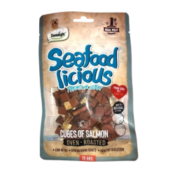 DENTALIGHT - Seafood Licious Premium Jerky CUBE OF SALMON / КУБЧЕТА СЬОМГА 70 g