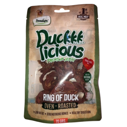DENTALIGHT - Duckkk Licious Premium Jerky RING OF DUCK / РИНГЧЕТА ПАТЕШКО 70 g DENTALIGHT - Duckkk Licious Premium Jerky RING OF DUCK / РИНГЧЕТА ПАТЕШКО 70 g