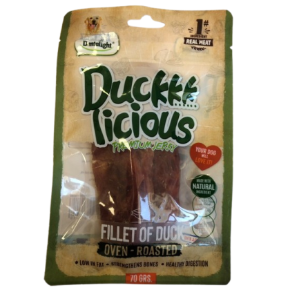 DENTALIGHT - Duckkk Licious Premium Jerky FILLET OF DUCK / ФИЛЕ ПАТЕШКО 70 g  