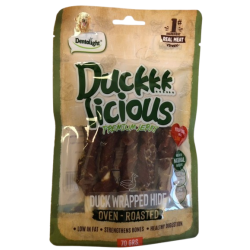 DENTALIGHT - Duckkk Licious Premium Jerky DUCK WRAPPED HIDE / СОЛЕТА С ПАТЕШКО 70 g DENTALIGHT - Duckkk Licious Premium Jerky DUCK WRAPPED HIDE / СОЛЕТА С ПАТЕШКО 70 g