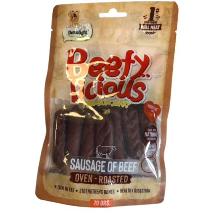 DENTALIGHT - Beefy Licious Premium Jerky BEEF SAUSAGE OF BEEF / НАДЕНИЧКА ТЕЛЕШКО 70 g