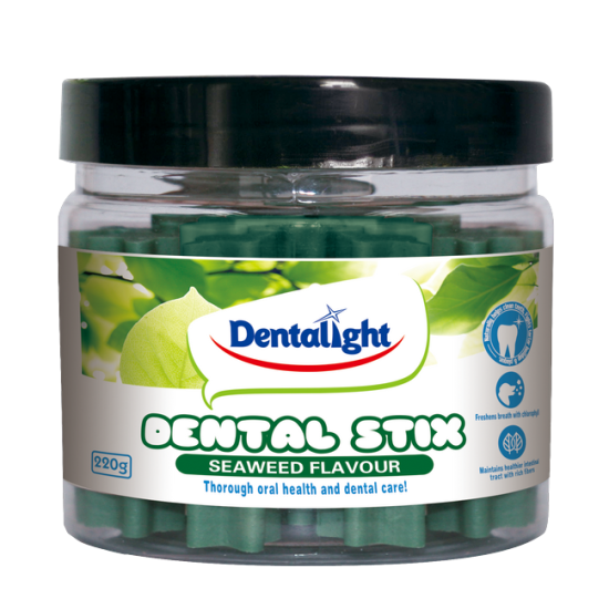 Лакомство DENTAL STIX Морски водорасли, 5.5 см, 22 бр. в кутия Лакомство DENTAL STIX Морски водорасли, 5.5 см, 22 бр. в кутия