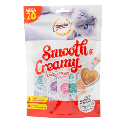 Лакомство за КОТКИ Creamy treats MIX flavour 20х15 g МИКС (сьомга, рак, миди, пиле, бонито) Лакомство за КОТКИ Creamy treats MIX flavour 20х15 g МИКС (сьомга, рак, миди, пиле, бонито)