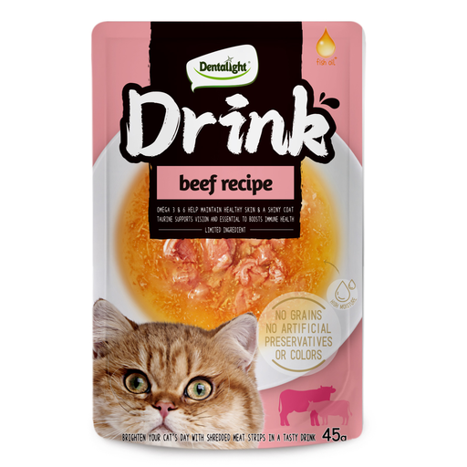 DENTALIGHT CAT DRINK BEEF RECIPE,ТЕЛЕШКО, 45 гр. DENTALIGHT CAT DRINK BEEF RECIPE,ТЕЛЕШКО, 45 гр.