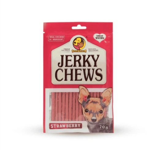 JERKY CHEWS, STRAWBERRY /солети с вкус на ягода/ 70 гр.