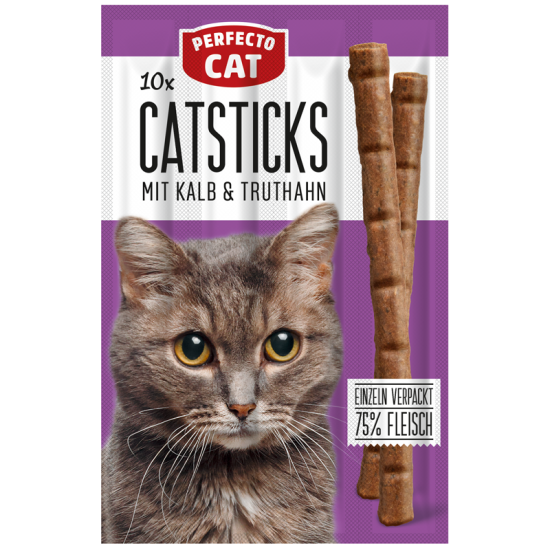 Perfecto Cat - саламени пръчки - различни вкусове10бр.