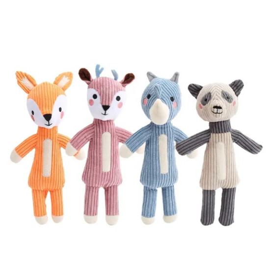 Играчка за куче - Животинче РИПС (носорог, лисица, панда, елен) със звук