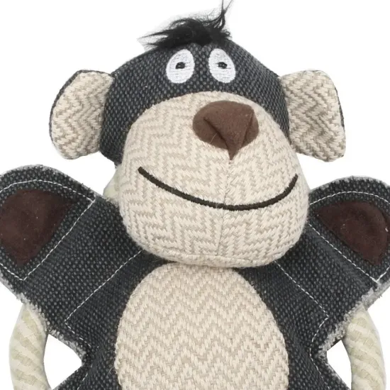 Играчка за куче - Текстилна играчка с въжен ринг 26 см