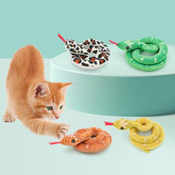 Играчка за коте - змия навита плюш Играчка за коте - змия навита плюш