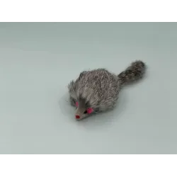 Играчка за коте - мишка дългокосместа 10 см.