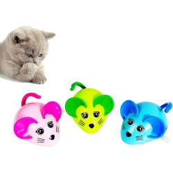 Играчка за коте - мишка механична цветна