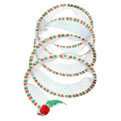 Играчка за коте - Пружина - тунел с мишка, перца и звънче Ф 28 см, 70 см
