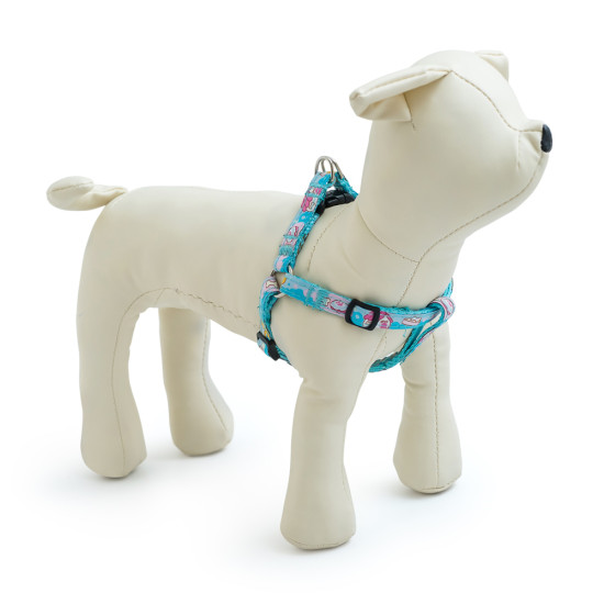 Нагръдник  от изкуствена двойна лента за куче и коте - FANCY DOG ЛУКС  - синьо 