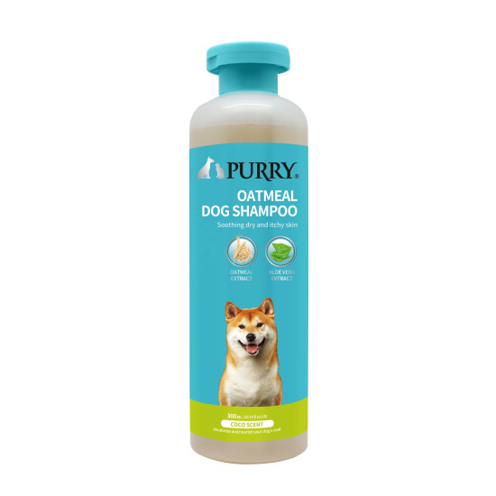 Шампоан за куче PURRY, с ОВЕС И АЛОЕ, за суха и раздразнена кожа 