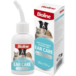 Капки BIOLINE за уши за кучета, котки и гризачи, 50 мл Капки BIOLINE за уши за кучета, котки и гризачи, 50 мл