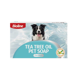 Сапун за дом. любимци BIOLINE с масло от чаено дърво, за кучета и котки, 100 гр