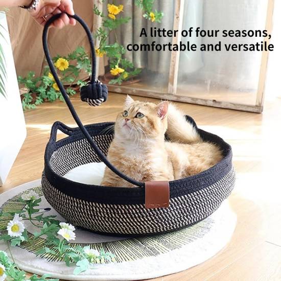 Легло за куче и коте - кошница с ушички и опашка Легло за куче и коте - кошница с ушички и опашка