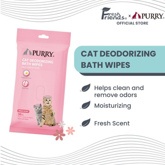 Мокри кърпи PURRY за КОТКИ, с екстракт от лайка Мокри кърпи PURRY за КОТКИ, с екстракт от лайка