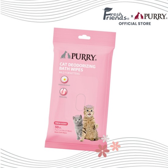 Мокри кърпи PURRY за КОТКИ, с екстракт от лайка Мокри кърпи PURRY за КОТКИ, с екстракт от лайка