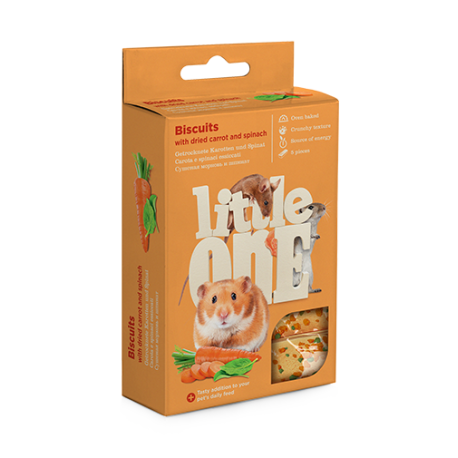 LITTLE ONE бисквити с морков за дребни гризачи 5бр. по 7 гр в пакет LITTLE ONE бисквити с морков за дребни гризачи 5бр. по 7 гр в пакет