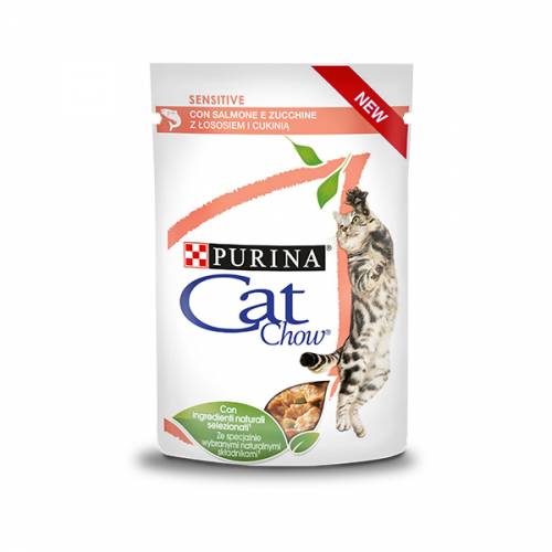 PURINA® CAT CHOW® пауч за котки SENSITIVE 85 гр.