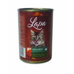 LAPA CAT  консерва за котки различни вкусове  - хапки в  сос  415 гр
