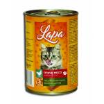 LAPA CAT  консерва за котки различни вкусове  - хапки в  сос  415 гр