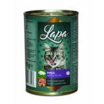 LAPA CAT  консерва за котки различни вкусове  - хапки в  сос  415 гр